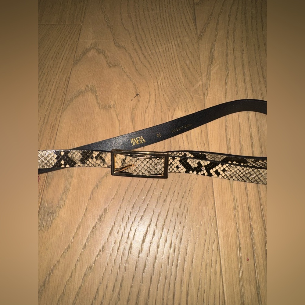 Zara snakeskin belt